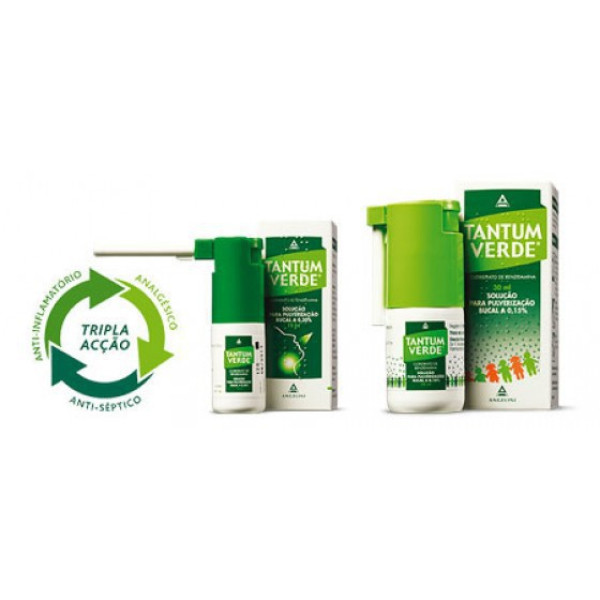 Tantum Verde, 1,5 mg/mL-30mL x 1 sol pulv bucal