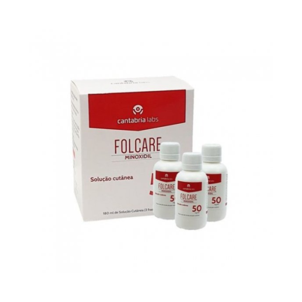 Folcare, 50 mg/mL-60 mL x 3 solução cutanea