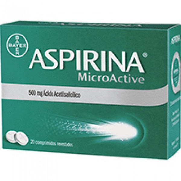Aspirina Microactive 500 mg x 20 Comprimidos Revestidos