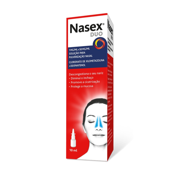 Nasex Duo , 1 mg/ml + 50 mg/ml Frasco 10 ml Sol pulv nasal