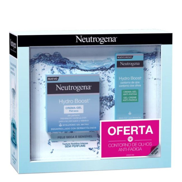 Neutrogena Hydro Boost Pack Gel-Creme Hidratante Pele Seca 50 ml com oferta de Gel-Creme Contorno dos Olhos Anti-Fadiga 15 ml