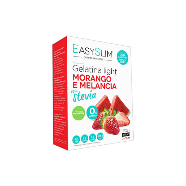 Easyslim Gelatina Light Morango/Melância c/Stevia 2 saquetas