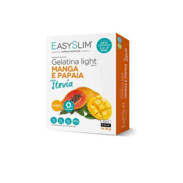 Easyslim Gelatina Light Sabor a Manga/Papaia c/Stevia 2 Saquetas
