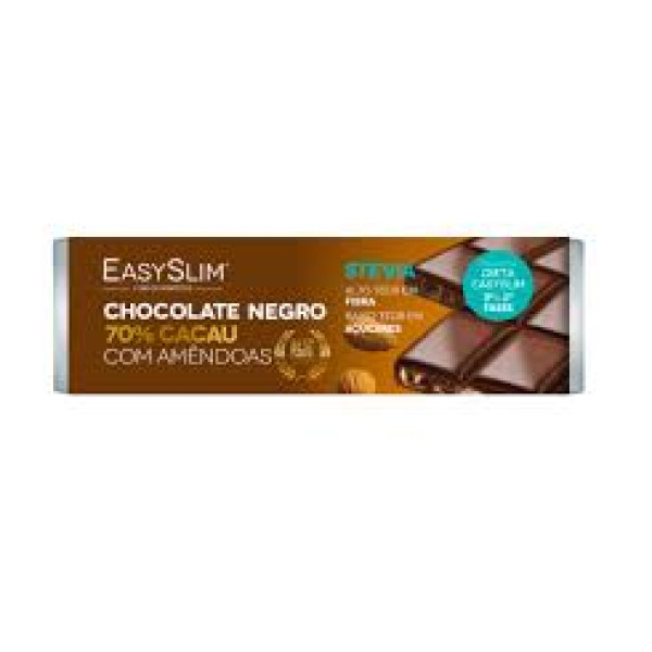 Easyslim Chocolate Negro 70% Cacau com Amêndoas 30g