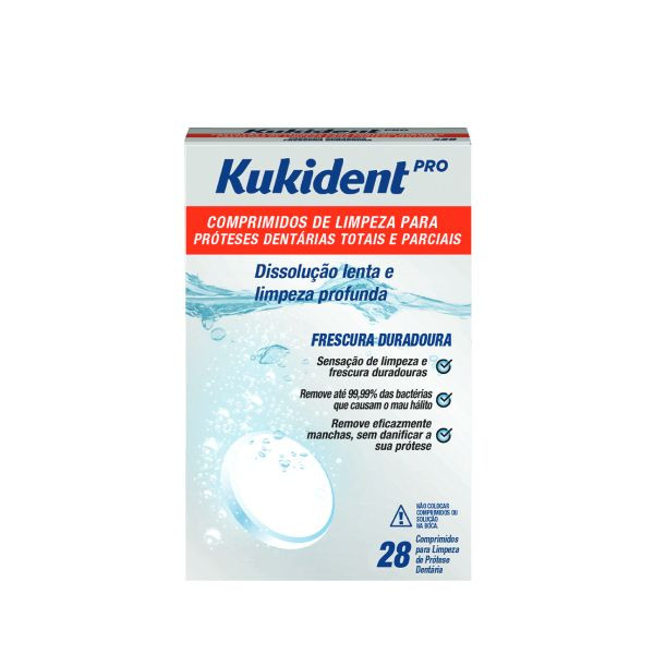 Kukident Pro Limpeza da Prótese Dentária x28 comprimidos  
