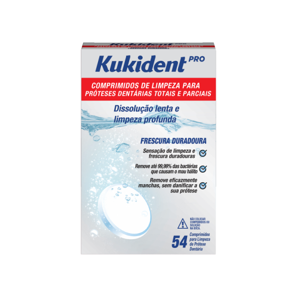 Kukident Pro Limpeza da Prótese Dentária x54 comprimidos  