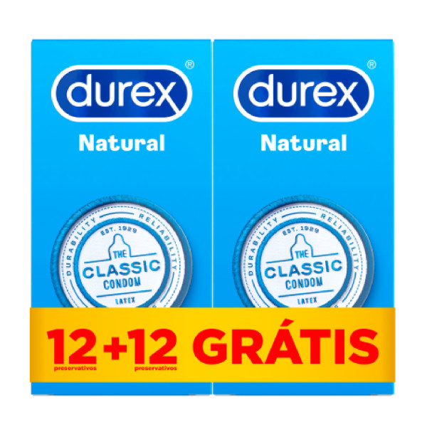 Durex Natural Plus x12 preservativos + Oferta 2ª Embalagem