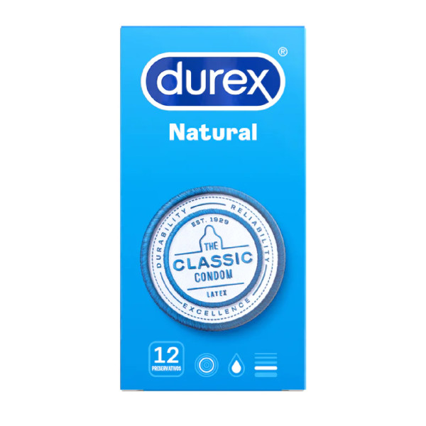 Durex Natural Plus x12 preservativos