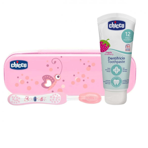 Chicco Conjunto Higiene Oral Rosa +12 Meses