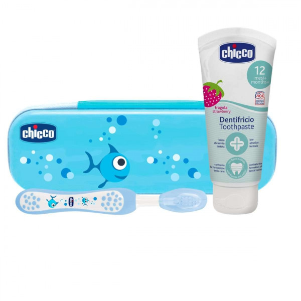 Chicco Conjunto Higiene Oral Azul 12m+