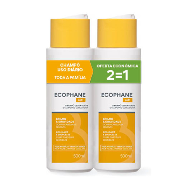 Ecophane Champô Ultra Suave 2 x 500ml com Oferta de 2ª Embalagem