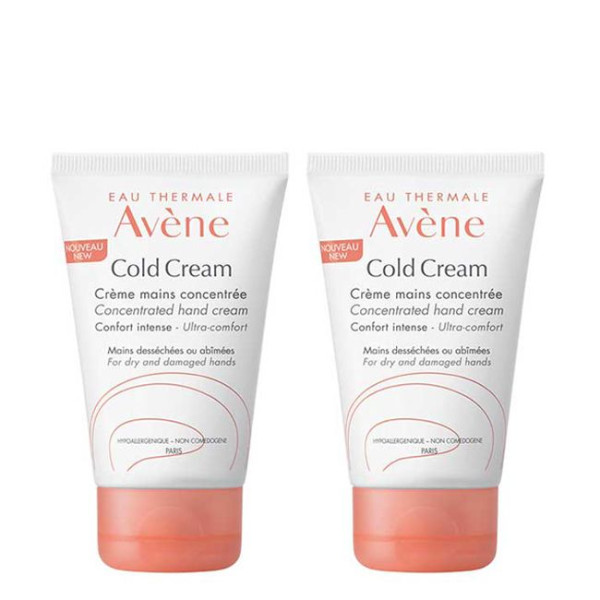 Avène Cold Cream Creme Mãos Concentrado 2 x 50 ml com Desconto na 2ª Embalagem