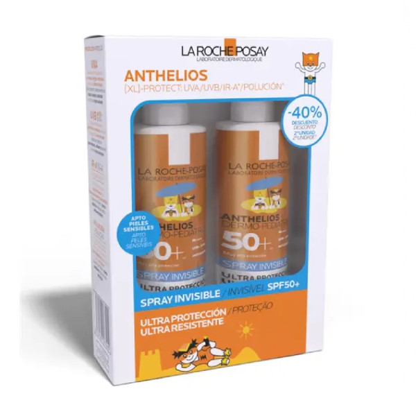La Roche Posay Anthelios Dermo-Pediatrics Pack Spray Invisível SPF50+ 200 ml x 2 Unidades