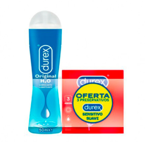 Durex Original Gel Lubrificante 50ml + Oferta 3 Preservativos Sensitivo Suave