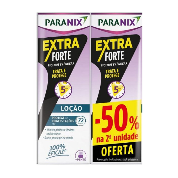Paranix Extra Forte Loção Tratamento Pack 2 unidades 100 ml  Desconto 50% na 2ª unidade