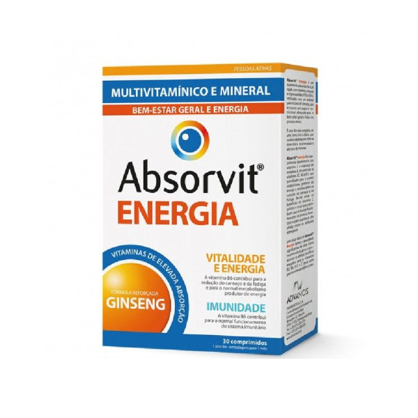 Absorvit Energia x 30 comprimidos