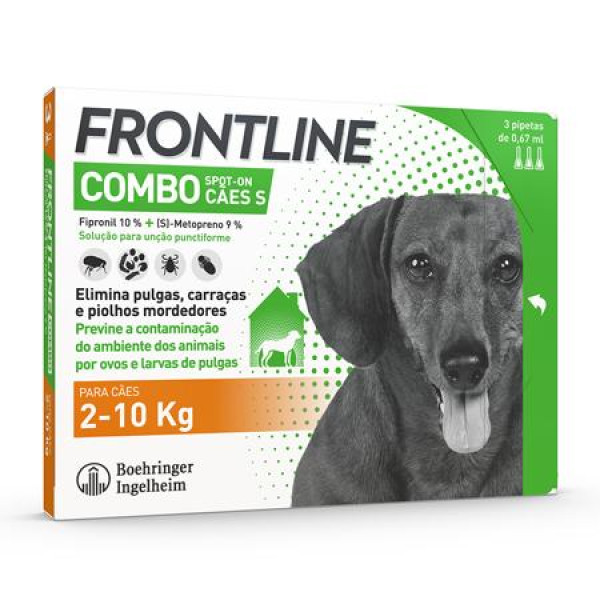 Frontline Combo Cão 2-10kg x3 pipetas