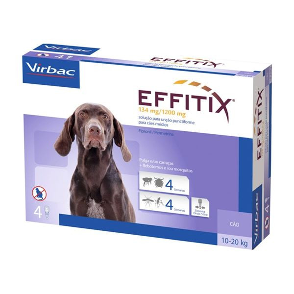 Effitix Cão 10-20 kg x4 pipetas