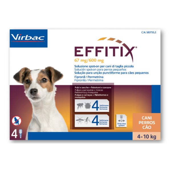 Effitix Cão 4-10kg x4 pipetas