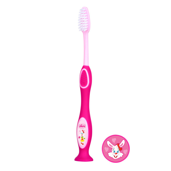 Chicco Escova de Dentes de Leite Rosa 3-6a