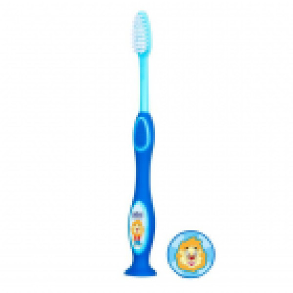 Chicco Escova de Dentes de Leite Azul 3-6a
