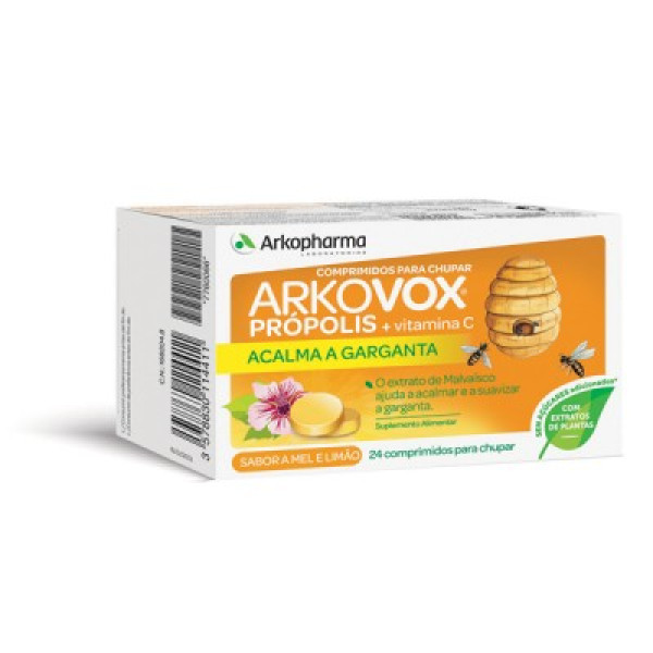 Arkovox Própolis + Vitamina C Mel/Limão x 24 Comprimidos