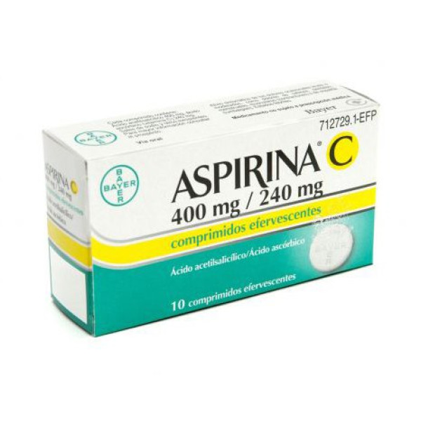Aspirina C 400/240 mg x 10 Comprimidos Efervescentes