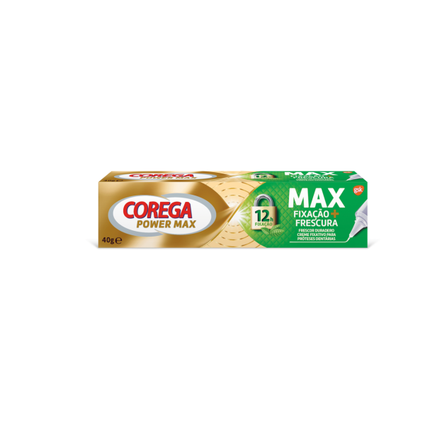Corega Max Fixação + Frescura Creme Fixação Prótese Dentária 40g