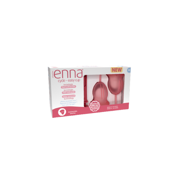 Enna Cycle EasyCup Copo Menstrual c/aplicador Tamanho M x 2