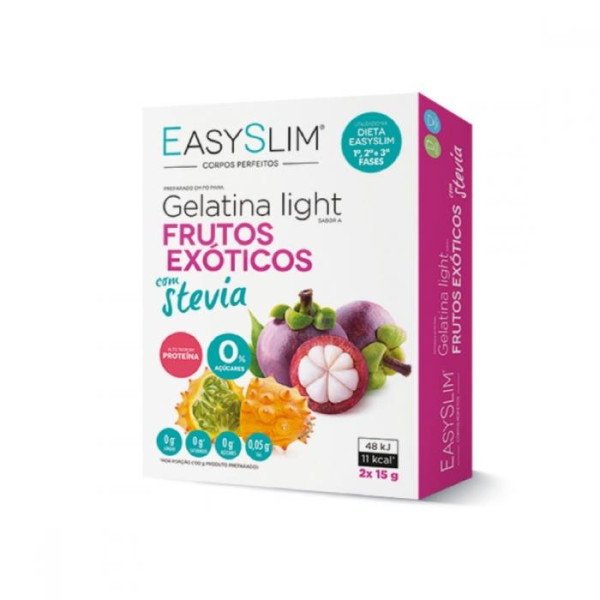 Easyslim Gelatina Light Sabor a Frutos Exóticos c/Stevia 2 Saquetas