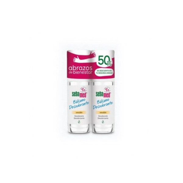 Sebamed Duo Bálsamo desodorizante sensível roll-on 2 x 50 ml com Desconto de 50% na 2ª Embalagem